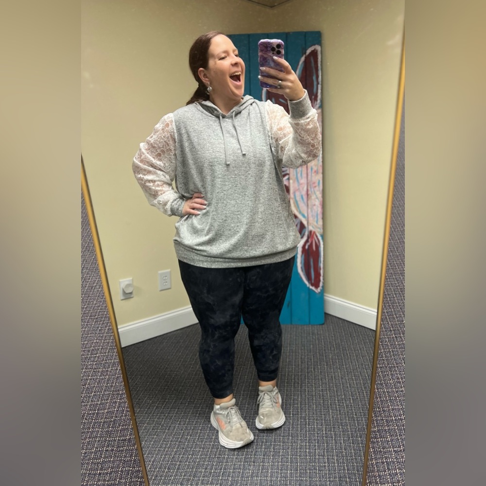 Lace Sleeve Hoodie